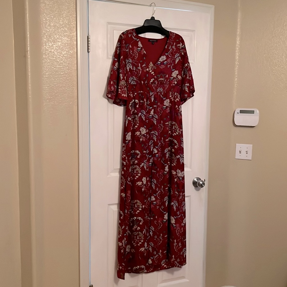 Worn Once! Jealous Tomato Burgundy Paisley Maxi Dress